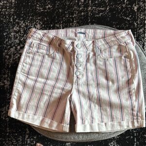 Old Navy Red and White Jean Shorts